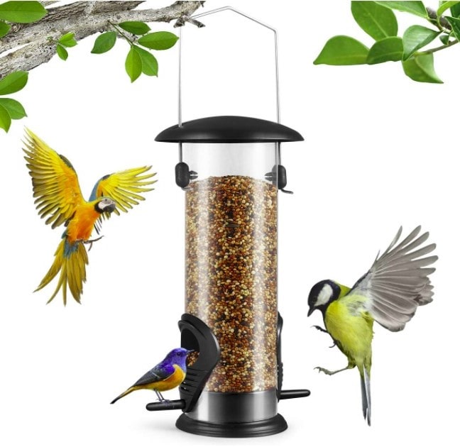Outdoor Bird Feeder Automatic Hanging Dispenser - SensoFeeder™ - SensoLum