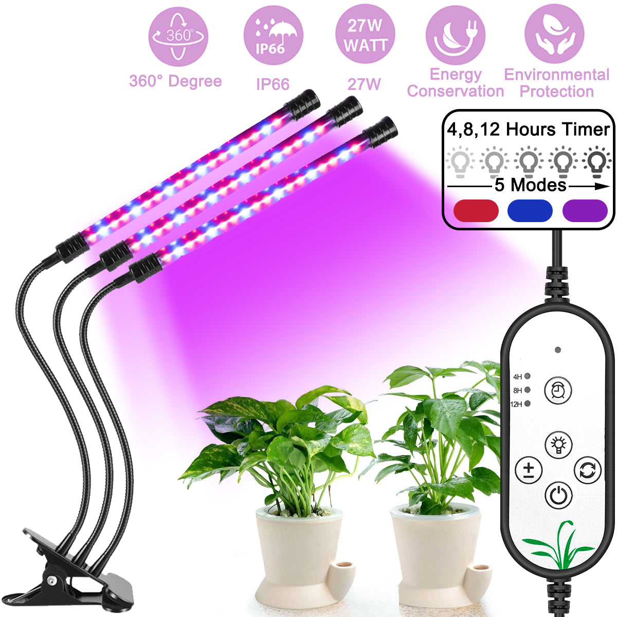 Indoor Grow Light With Timer - SensoGro Head-X - SensoLum