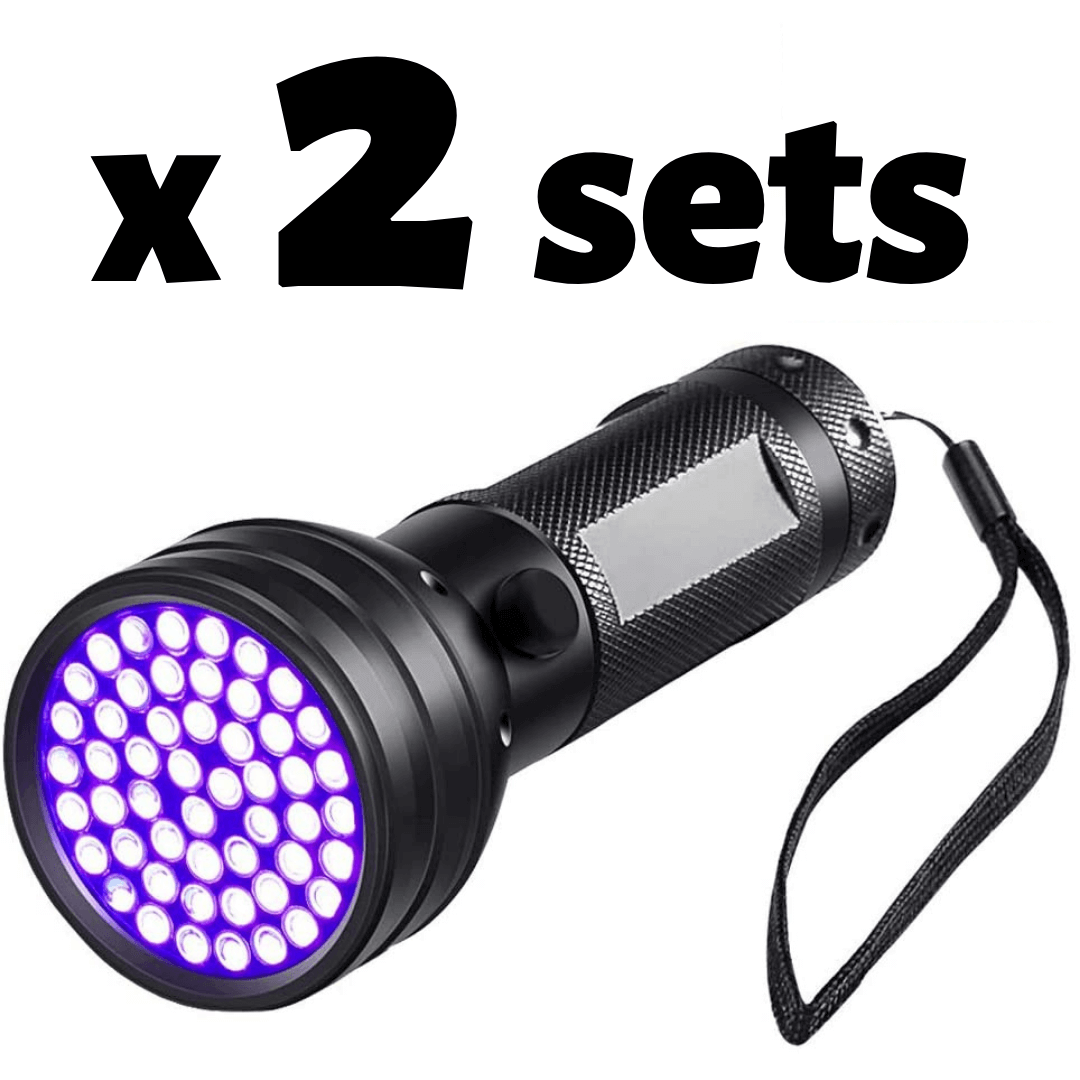 2 Sets of UV Flashlight Black Light Torch - SensoVee™ U6 - SensoLum
