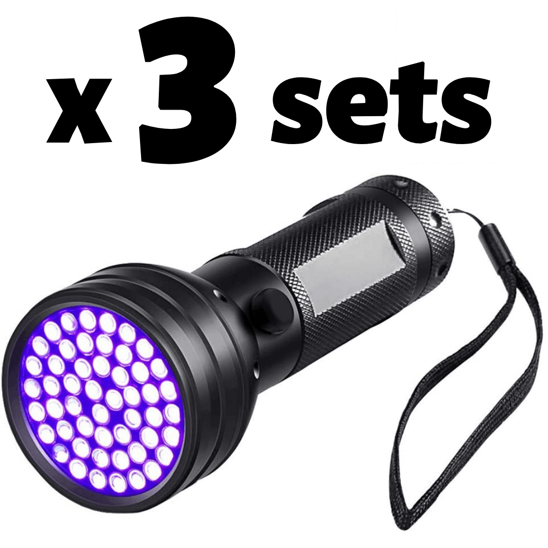 3 Sets of UV Flashlight Black Light Torch - SensoVee™ U6 - SensoLum